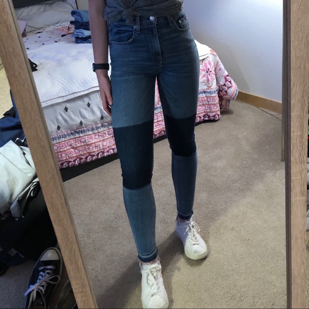 Rag & Bone Color block wash jeans
